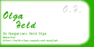 olga held business card